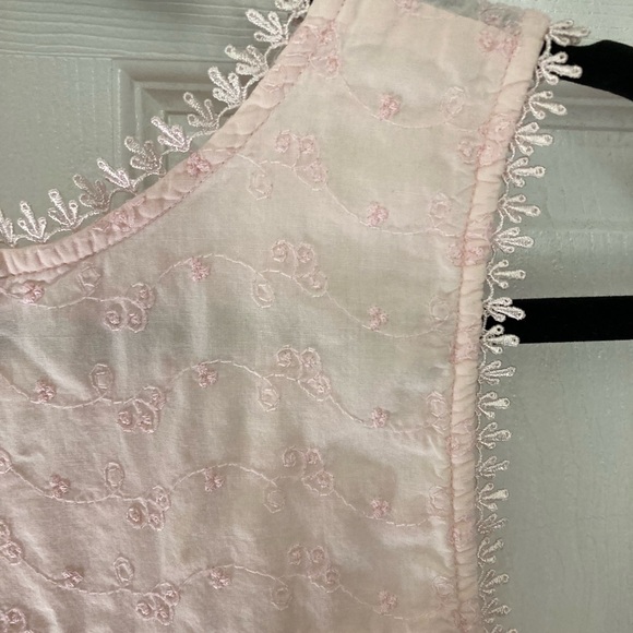 Adonna pink embroidered eyelet nightgown with lace trim - Picture 7 of 8
